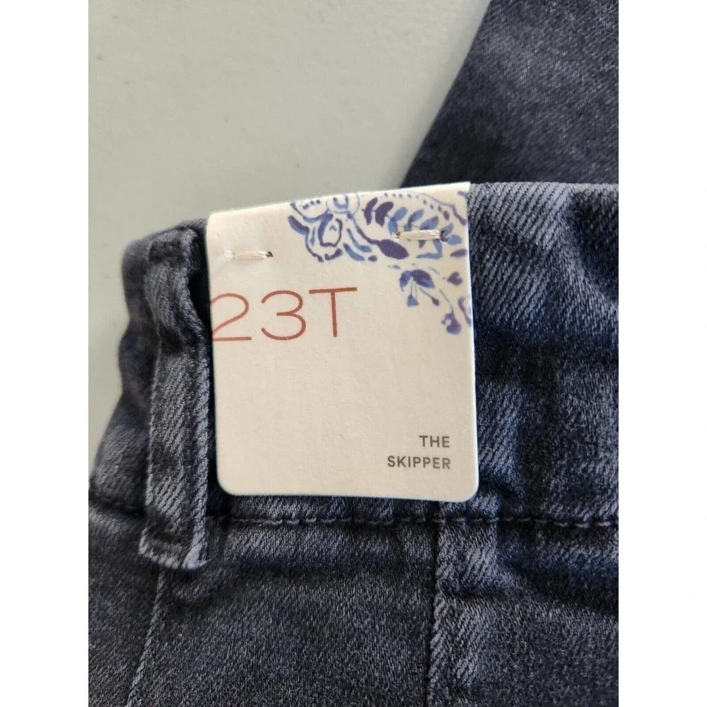 NWT Anthropologie Pilcro The Skipper Wide-Leg Jeans Size 23T Dark Grey - Picture 10 of 15